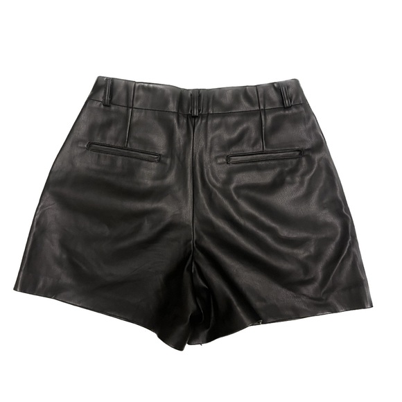 The Frankie Shop Faux Leather Pleated Shorts - Picture 2 of 4